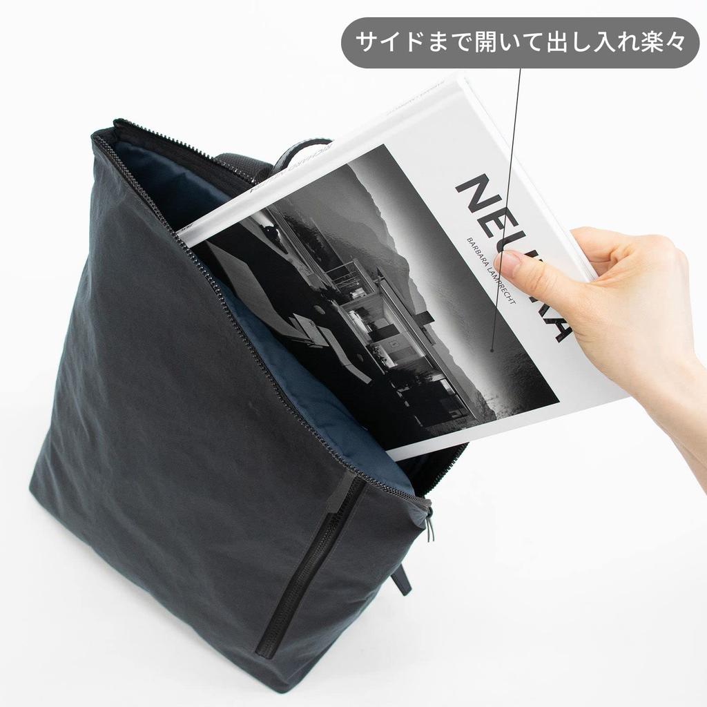 Root Japanese Backpack Habit Backpack Unisex Thin Lightweight Water Repellent A4 File PC Storage [Root] (Blue Gray)