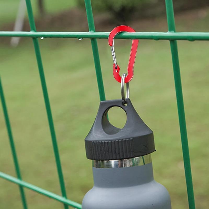 5 stuks Karabijnhaak Aluminiumlegering Sleutelhanger Slot Gesp Snap D-Ring Clip Outdoor Rugzak Kamperen Multitool Vissen Wandelen Haak