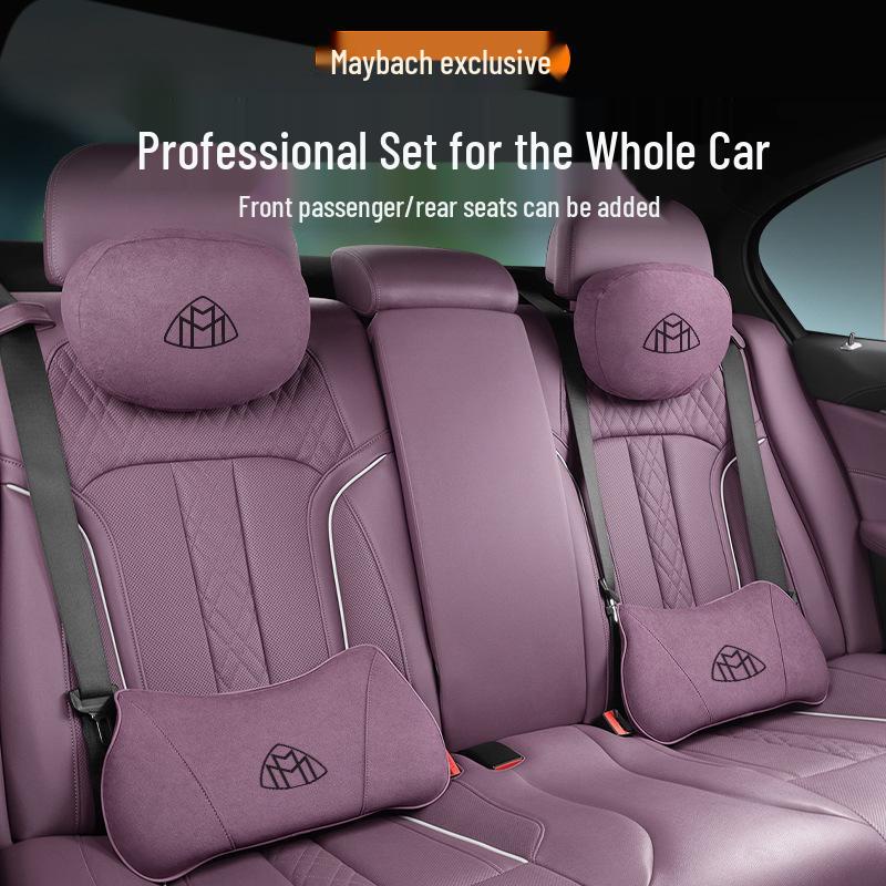 Maybach Mercedes-Benz Xiaomi SU7 Car Neck & Lumbar Support Cushion - Purple