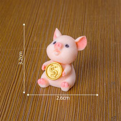 Niedliches Mini Yuanbao Reichtumsschwein Mikrolandschaft Heim Desktop Auto Armaturenbrett Dekoration