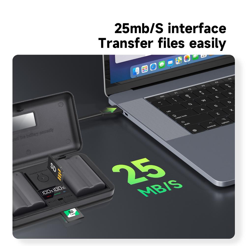 PALO 2650mAh BP 511 BP-511 BP511 Battery+Multi-Function Charger Battery Storage Box For CANON EOS 40D 300D 5D 20D 30D 50D 10D D60 G6