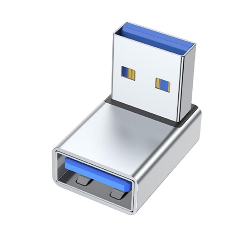 

USB 3.0 Male to Female Adapter Connector USB 3.0 Header 90 Degree Up Right Angle Notebook Laptop PC Port Connector серебряный