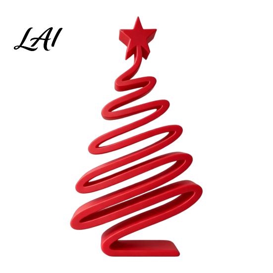 Seasonal Home Embellishments 3D Printed Minimalist Christmas Tree Desktop Ornament Modern Holiday Table Office Desk Ornaments Sign for Living