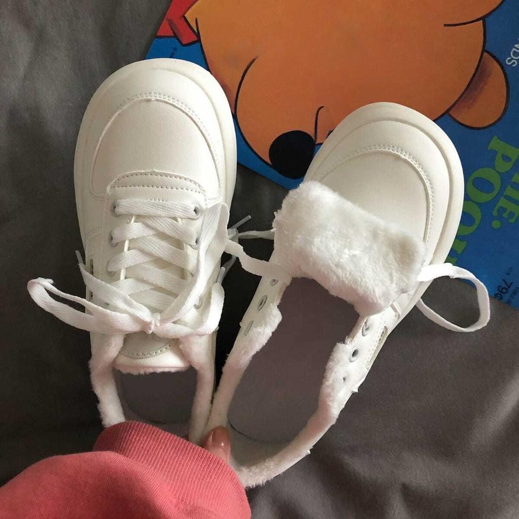 Sneakers for kvinner Plattform Kawaii Sko Sport Mote Uformell mote Hvit Vinter Løping Fløyel Harajuku Dropshipping