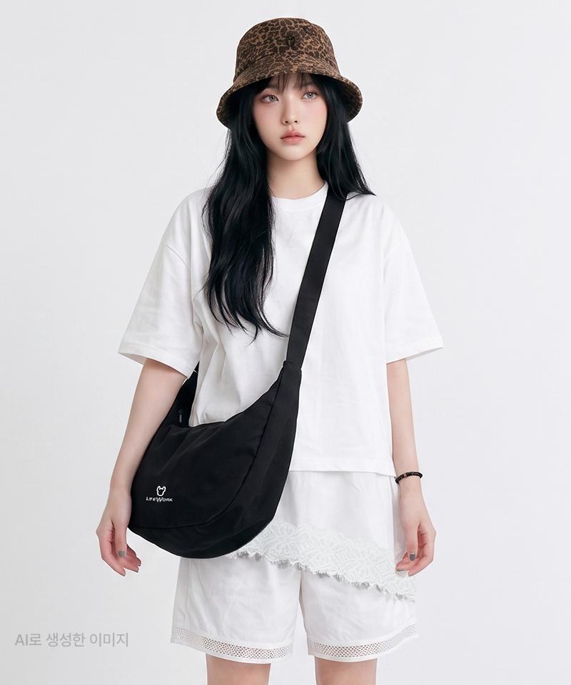 LIFEWORK Women'S) Lace Layered Asymmetrical Short Sleeve T-Shirt