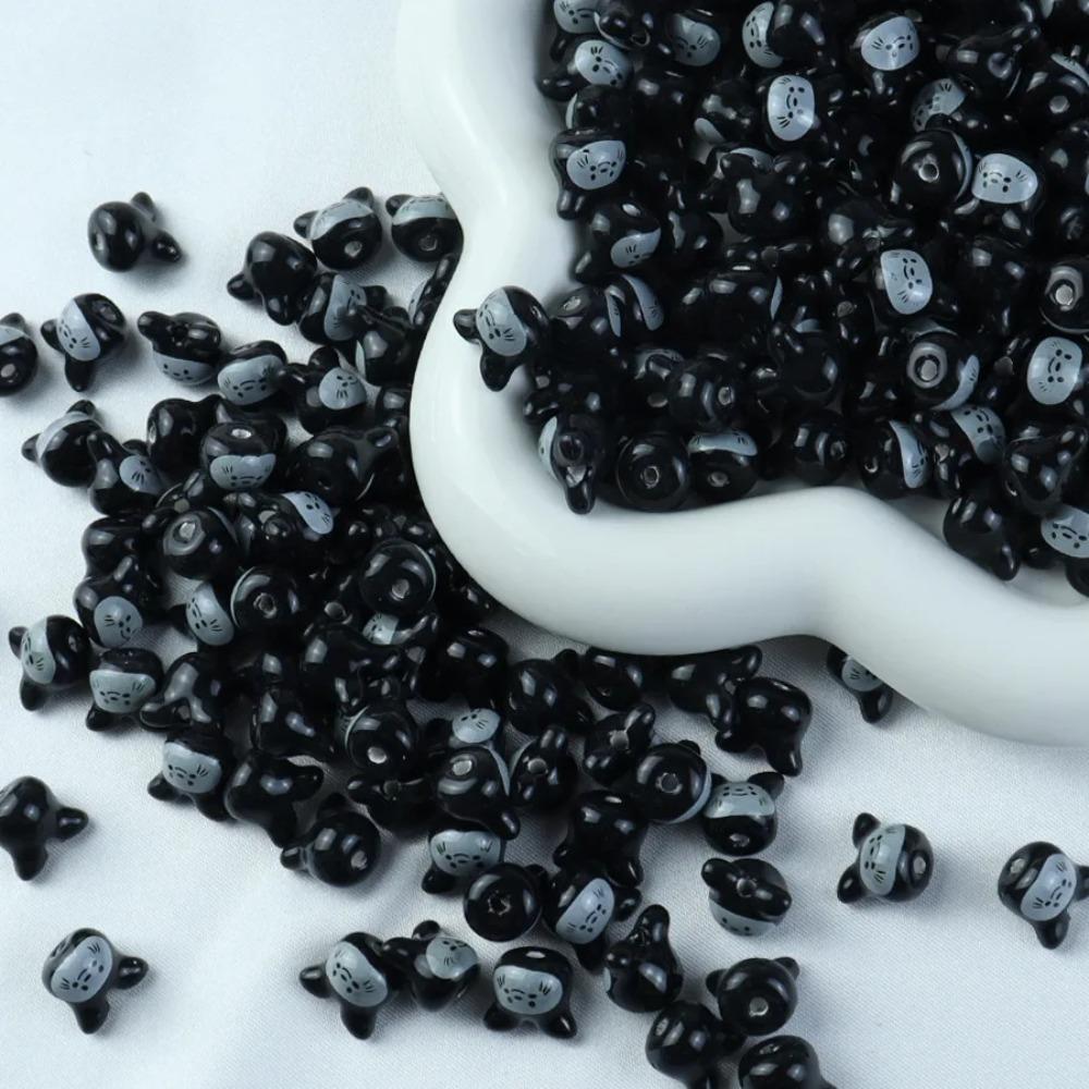 10Pcs Ceramic Colorful Chinchillas Ceramic Beads Rabbit Rabbit Shape Porcelain Bead  DIY Crafts