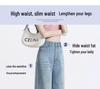 Women's High-Waisted Straight-Leg Jeans - 2025 Spring Retro Slim Fit, Loose and Thin Summer Design