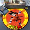 Tapete Redondo com Padrão Goku de Dragon Ball para Sala de Estar, Tapetes, Tapete para Quarto, Tapete de Cozinha, Capacho Antiderrapante, Tapete de Flanela Infantil