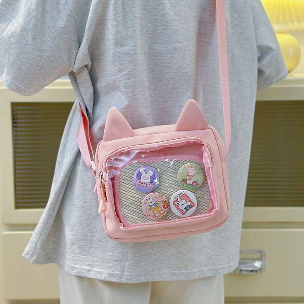 Japanese JK Shoulder Bag Y2k Transparent Crossbody Bag Fashion Small Square Bag  Student