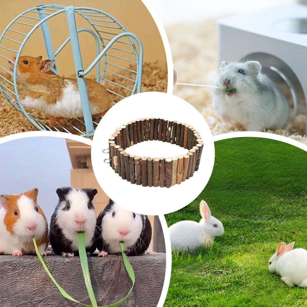 Hamster Bridge Wooden Bendable Small Animal Fence Hamster Ladder Bridge for Mouse Chinchilla Reptile Sugar Glider Gerbil
