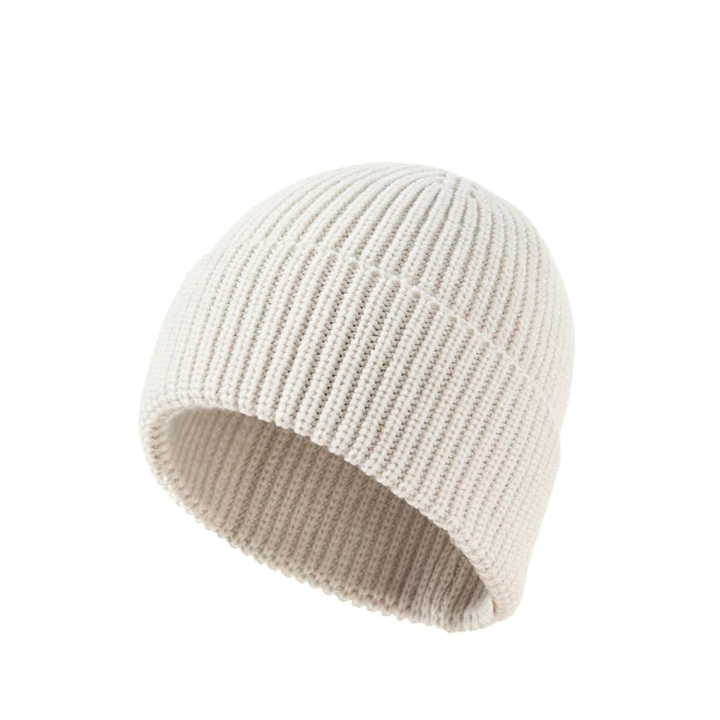 

Wool Beanie Hat Women Men Knitted Warm Windproof Outdoor Casual For Autumn Winter Off White