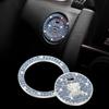 TOMALL Bling Car Engine Start Button Cover Diamond Crystal Push Start Ring Sticker Sparkly Accessories Ignition Button Rhinestone Emblem Decorations