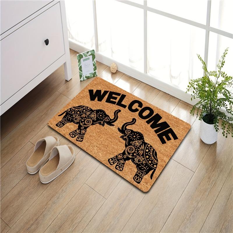 Zabawne wycieraczki powitalne na drzwi wejściowe Witaj Styl bohemy Słoń Bohemiczna wycieraczka Monogram Dywaniki kuchenne Maty z matą prezentową