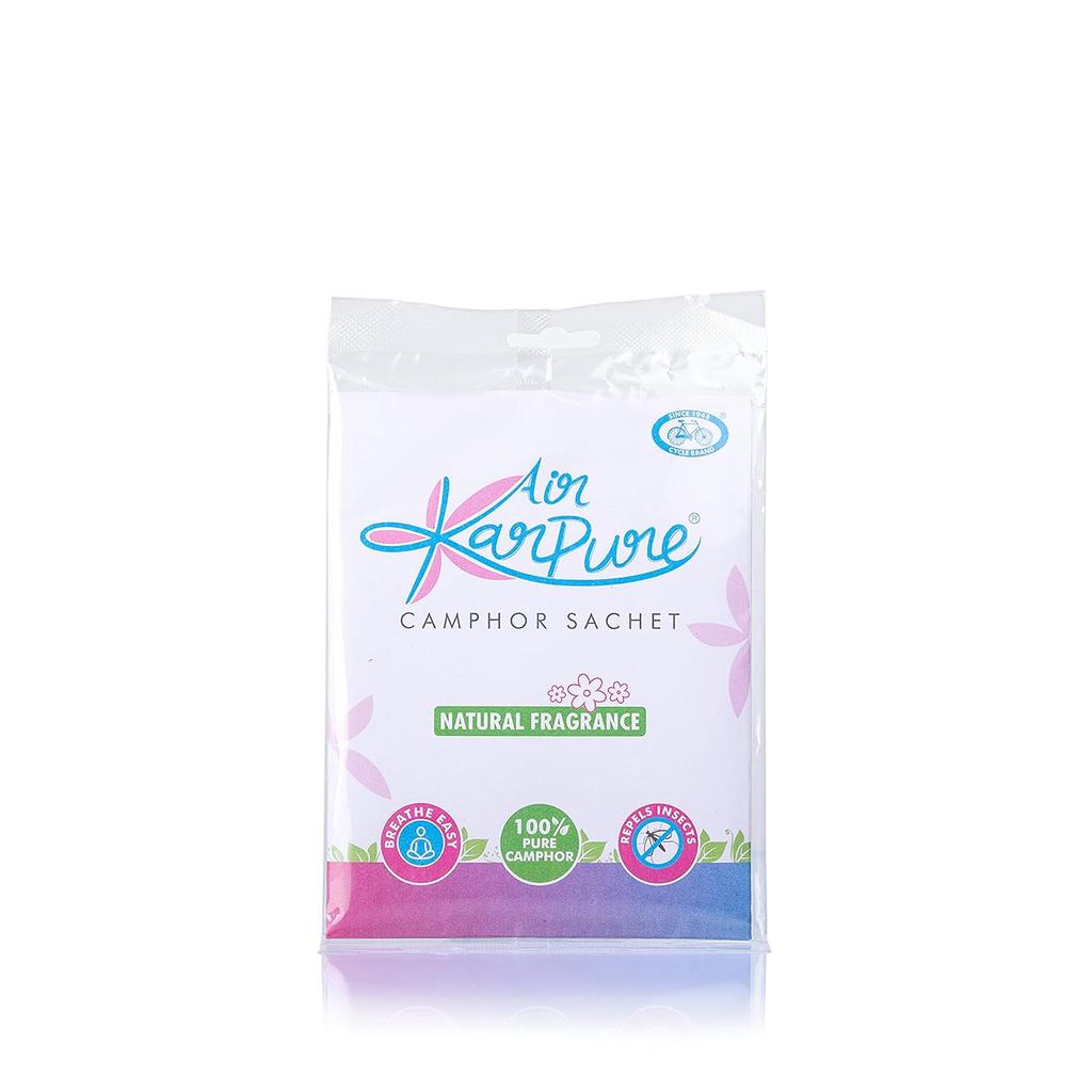 Cycle Karpure Camphor Sachet Pack Of 4 30g Each Long-Lasting Room Car Air Freshener