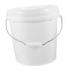 HOMSFOU 5л Ведро с широким горлом и крышкой, Подходит для рвоты, приманки, рисования, искусства, уборки, мытья полов, рыбалки и полива, Белый