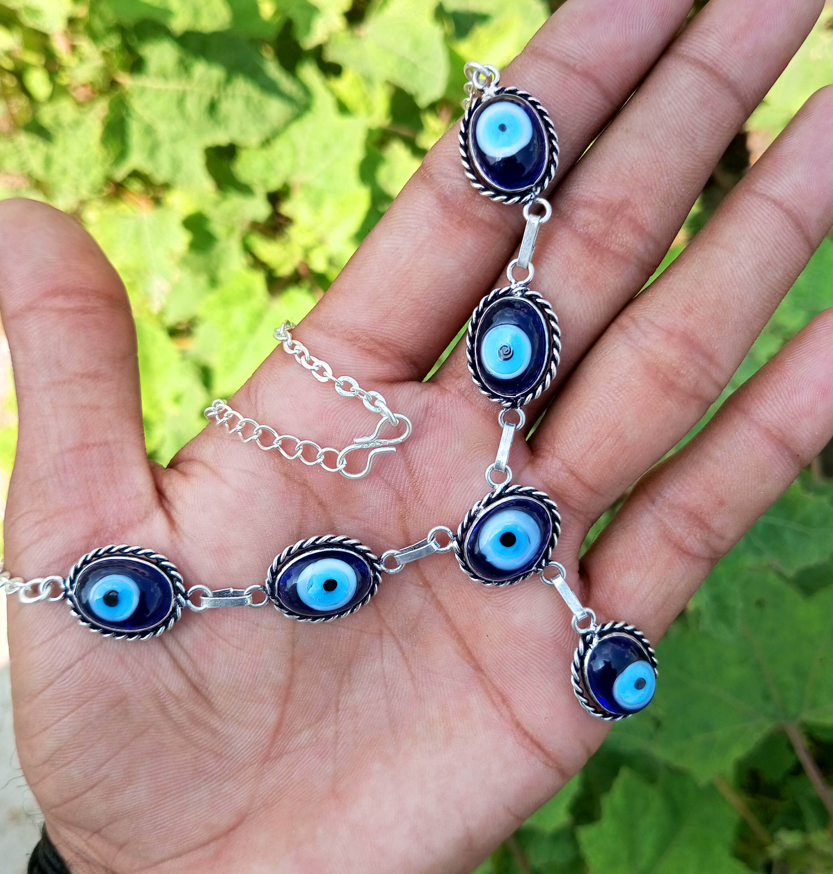 

Blue Evil Eye 925 Striling Посеребренные женские милые ювелирные изделия-колье