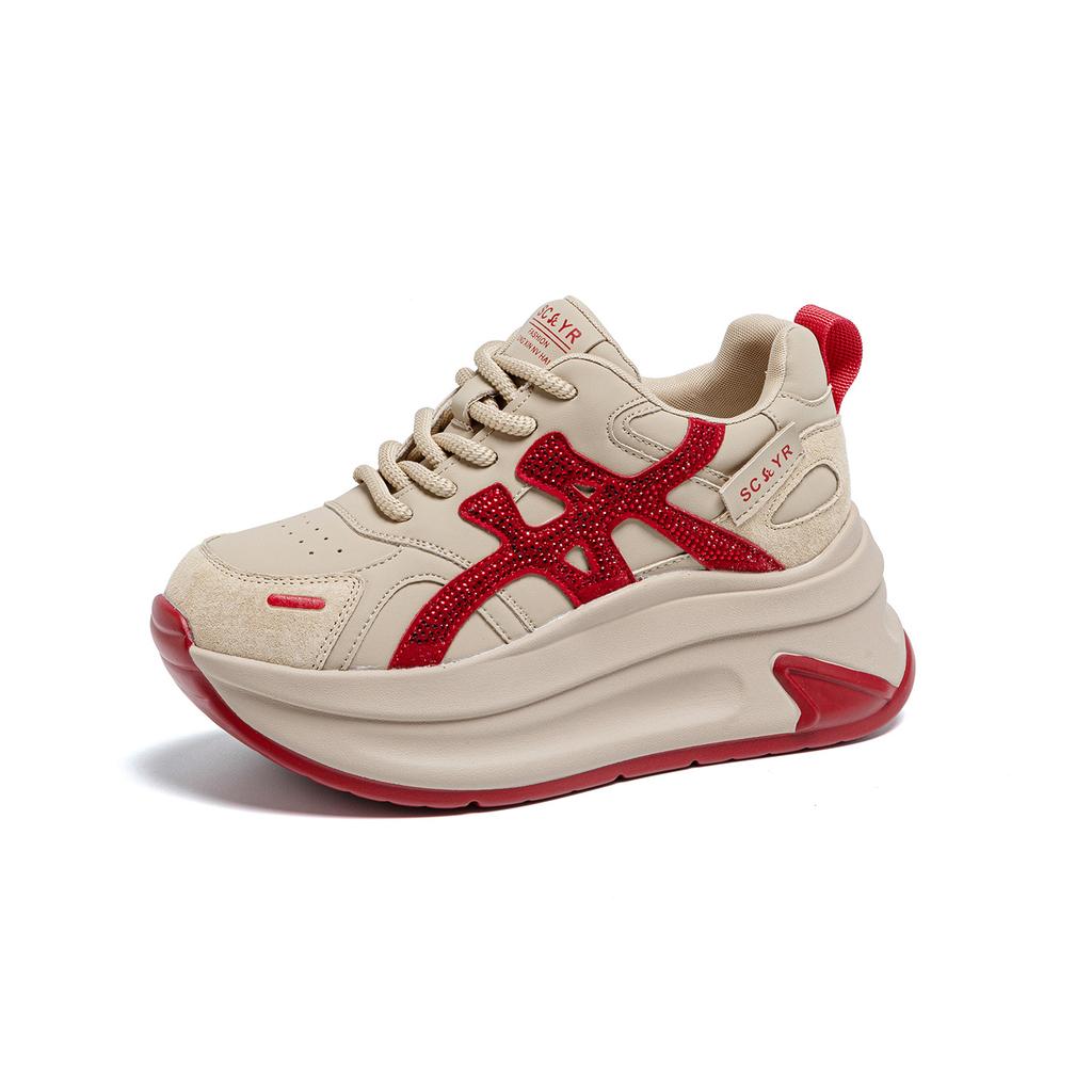 Small thick-soled Forrest Gump shoes women's autumn 2025 new casual fashion versatile Douyin explosive version height-increasing women's shoes