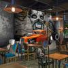 Custom 3D Wall Murals Wallpaper Creative Stereoscopic Space Car Skull Street Graffiti Art Restaurant Background Wall Painting