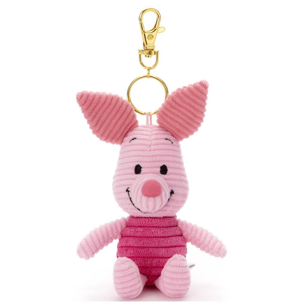 Disney Character Corduroy Plush Keychain Piglet, Approximately 14cm Tall, 721342