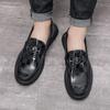 2025 spring new casual single shoes men's British one-pedal loafers driving shoes soft-soled casual leather shoes