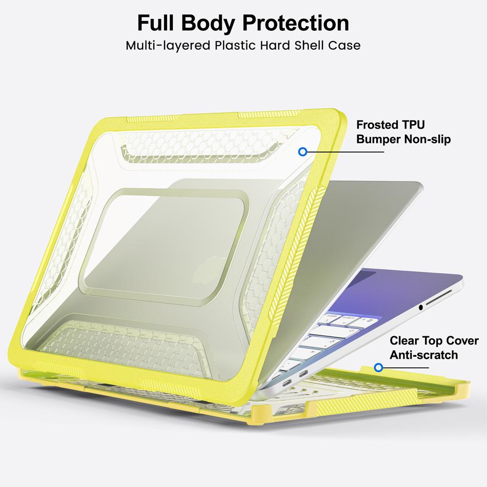 Stand Case for Macbook Neo 13 Inch A3404 2026 Honeycomb Texture Shell Cases Metal Kickstand Neo 13 Sleeve Bag Cover