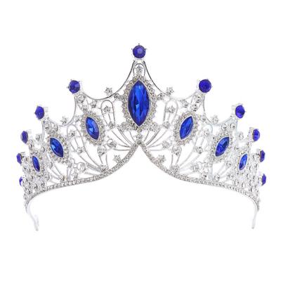 Nová svadobná koruna retro čierna baroková diamantová krištáľová tiara narodeninová svadobná čelenka