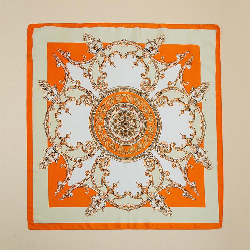 Silk Scarf 70x70cm Luxury Brand Designer Hair Leopard print Handkerchief Hijab Shawl Women bandanna foulard muffler wrap