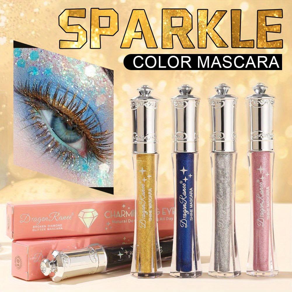 Glitter Flash Mascara Shimmering Diamond Sparkle Mascara,Waterproof,Smudge-Proof, Long Lasting Volumizing Eye Makeup