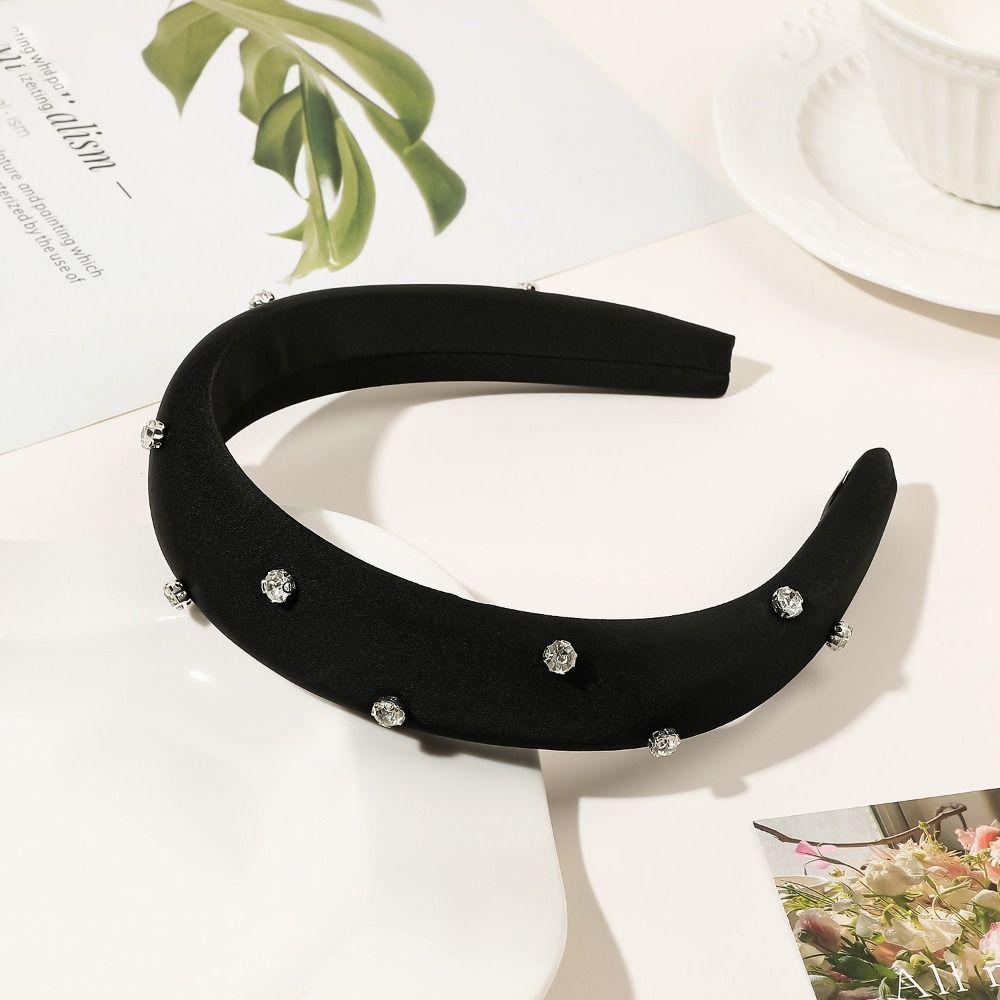 Water Diamond Sponge Hair Hoop Sparkling Korean Hairband Wash Face Headband  High End Headwear