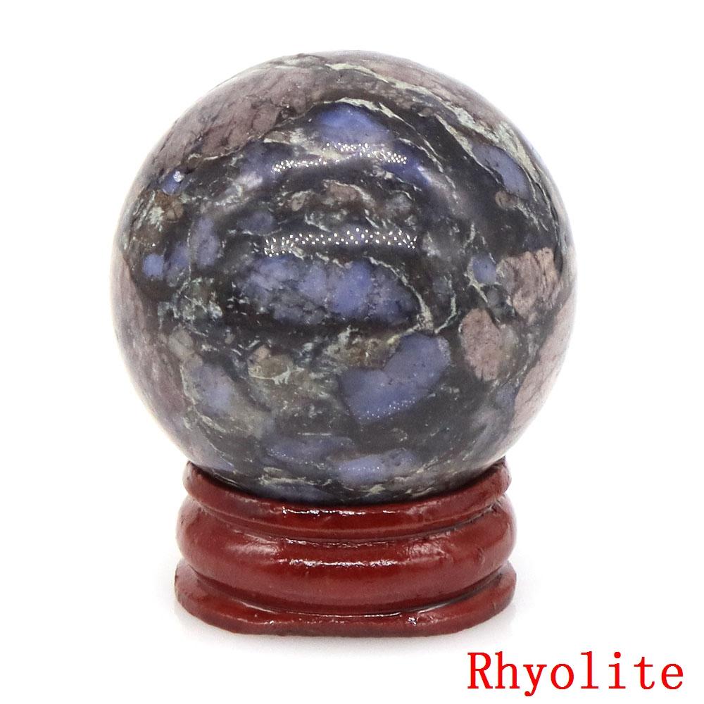 40mm Natursteine Amethyst Lapislazuli Reiki Heilkristalle Energie Chakra Massage Edelstein Kugel Heimdeko Handwerk Mit Ständer