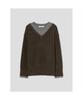 8SECONDS Loose Fit Contrast Pullover Brown
