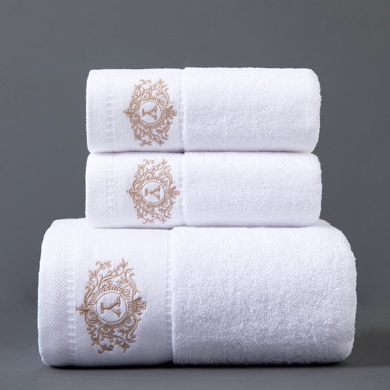 Pure Cotton Bath Towel Set: Absorbent and Lint-Free, Three-Piece Gift Set Featuring Extra Large Towels and Face Towel for Adults