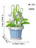 12 styles of adult granular flower pot building blocks, simulated bouquet assembly model toys, decorative and collectible gifts
