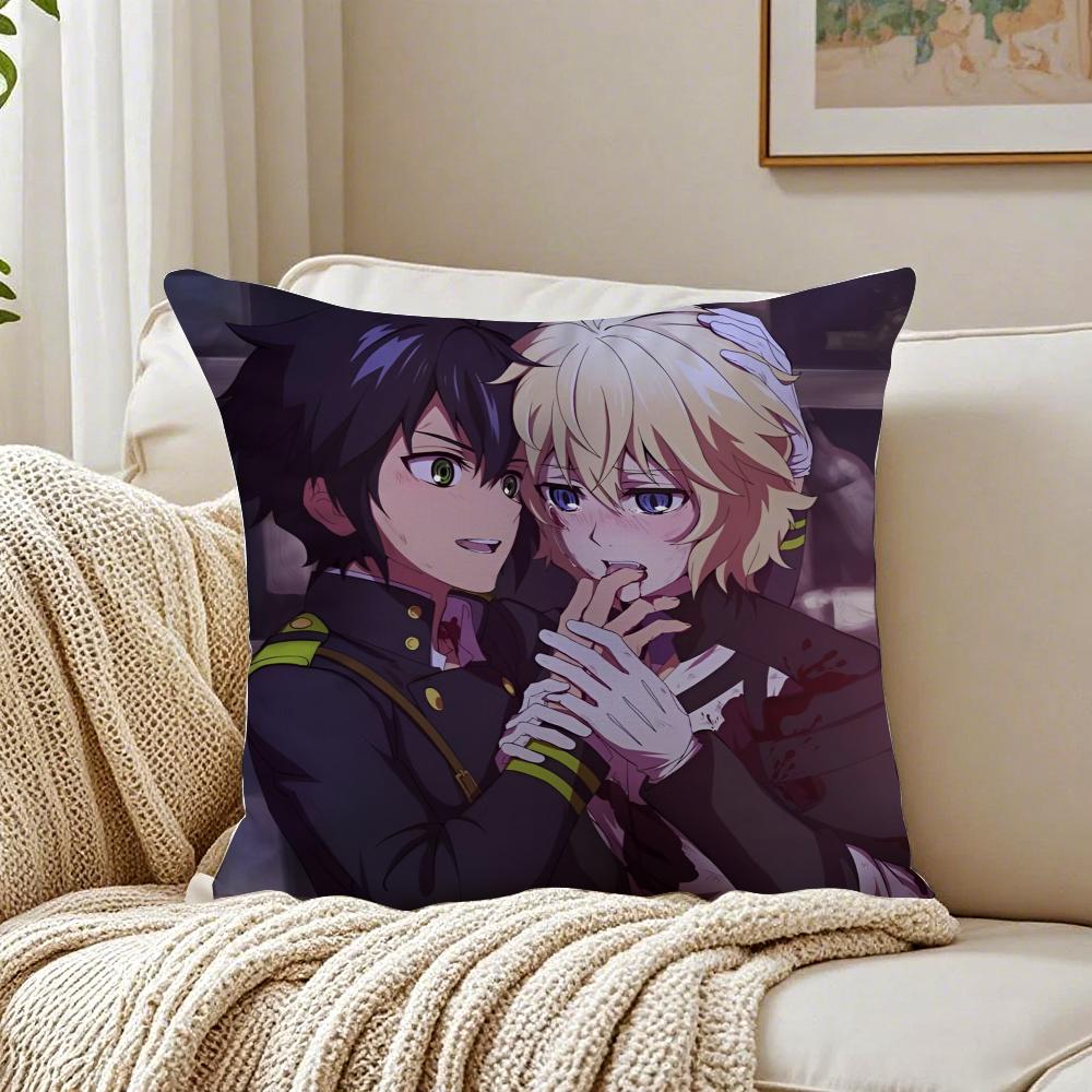 Dark Japanese Anime SSeraph of the End Cushion Cover Pillowcase Antidustmite living Room Sofa Decor Cushion Room