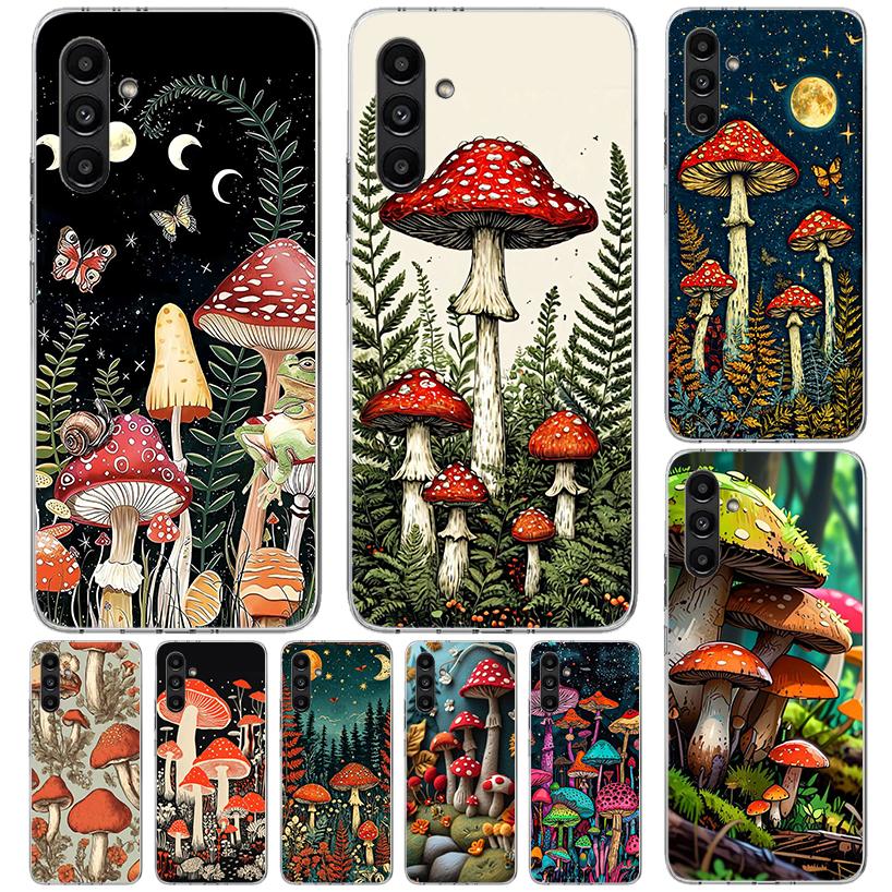 Colorful Mushroom Phone Case For Samsung A17 A16 A26 A36 A56 A15 A14 A13 A55 A54 A53 A35 A34 A33 A25 A24 A23 A05S A04S A03S Gala