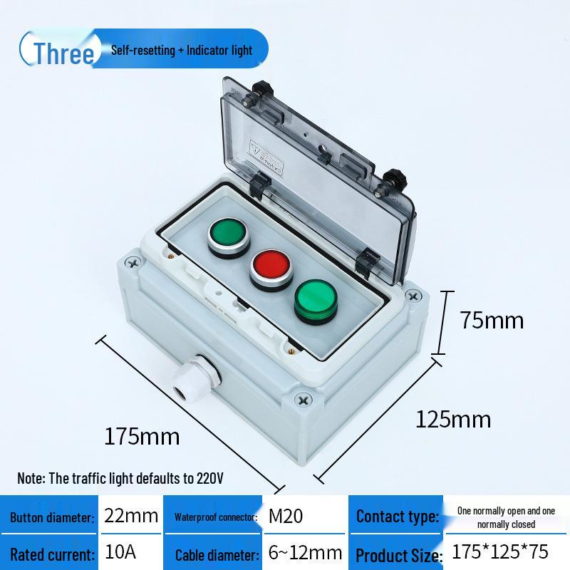 Waterproof Outdoor Emergency Stop & Control Box with Self-Reset Function