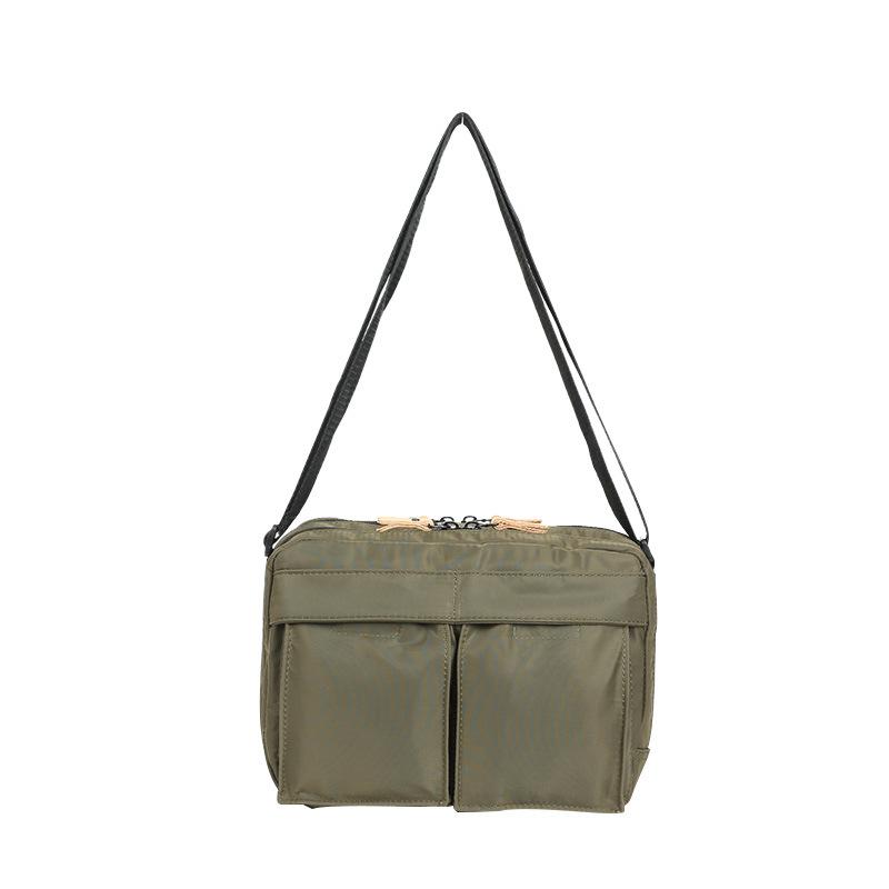 

New Men s Solid Color Shoulder Bag, Casual Retro Portable Small Bag, Outdoor Student Crossbody Bag зелёный