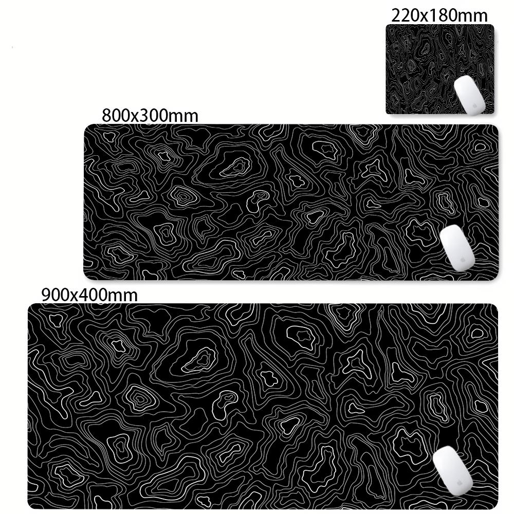 Large Mouse Mat Black And White Mousepad Gaming Mousepads Rubber Keyboard Mats Abstract Desk Pad Strata Liquid Office Mouse Pads