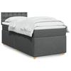 VidaXL Slat Bed Base and Mattress Dark Grey 90x190 Cm Fabric 3288850