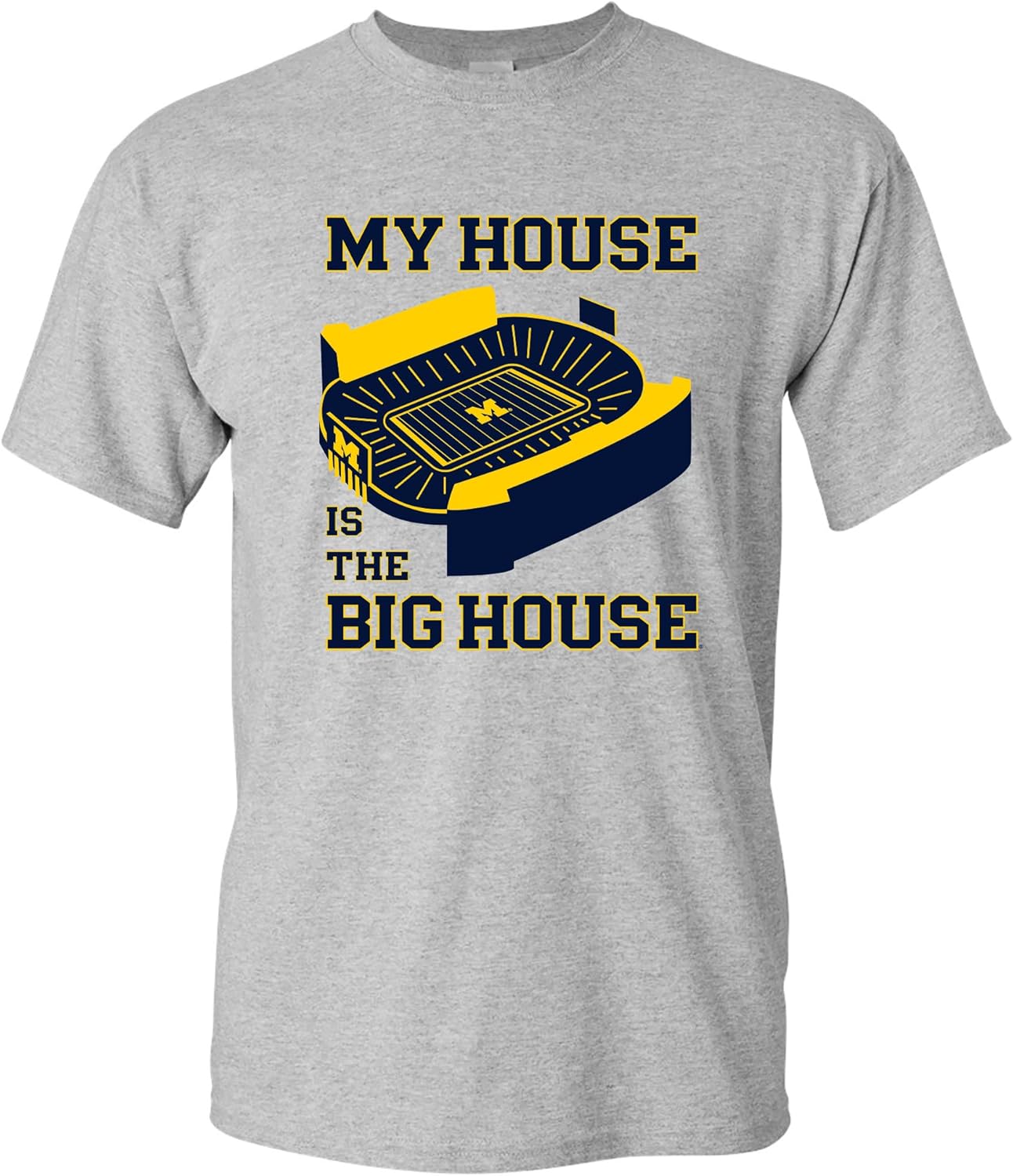 UGP Campus Apparel Michigan Wolverines My House is The Big House - Football T-Shirt S