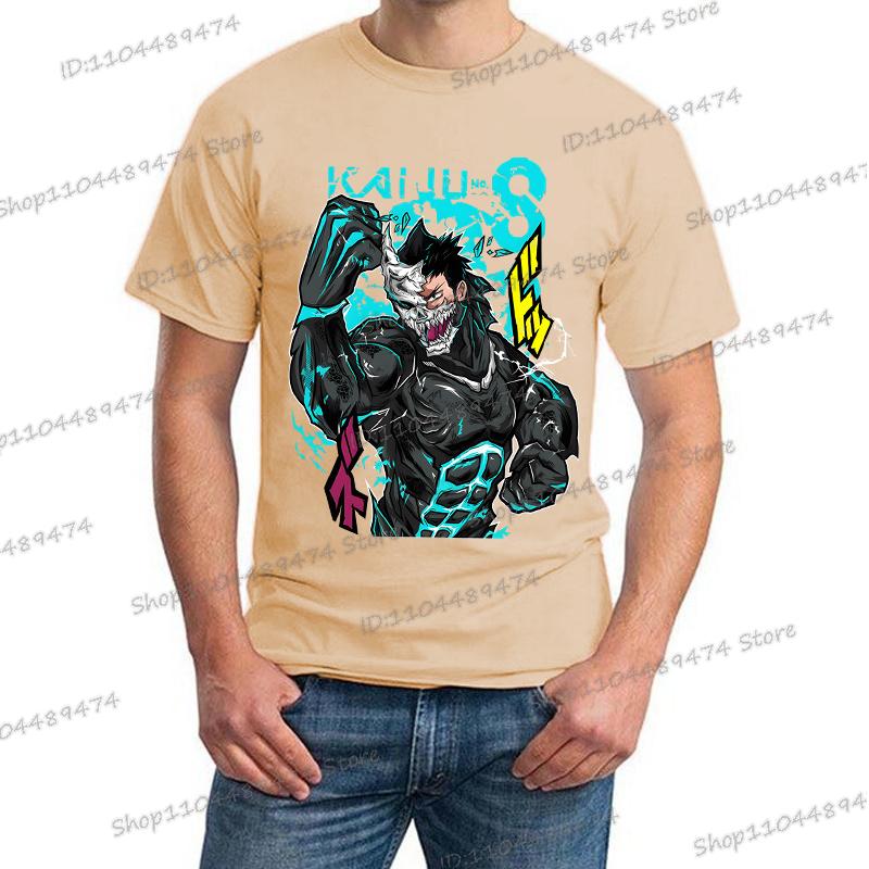 Japanisches Anime Kaiju No 8 T-Shirt Herren Punk-Stil Soshiro Hoshina T-Shirts Manga-Liebhaber Geschenkshirt Grafik Unisex Kaiju No 8 T-Shirt