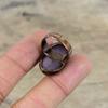 Afrikanischer Amethyst Rohring Elektrogeformter Kupferring Verstellbare Ringe Handgefertigter Elektrogeformter Schmuck Edelsteinringe Geschenk für besondere Anlässe