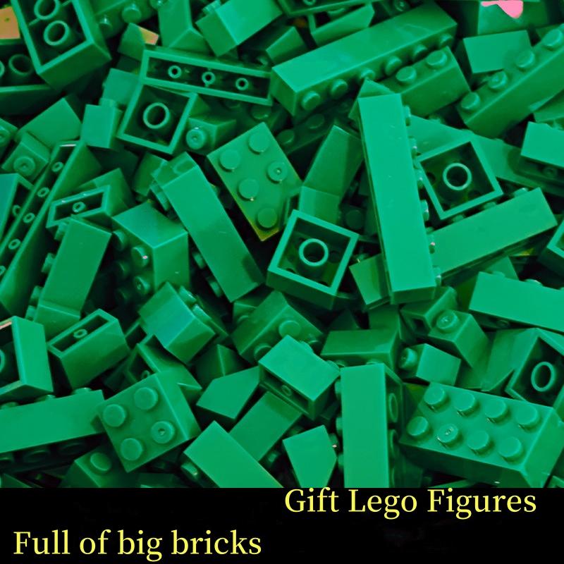 Building Block Set Compatible for Hybrid Particles 500pcs Bulk 17Colours DIY Assembly toys for children Free Base Plate Jigsaw Puzzle зелёный