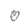 Wind Ladies Ring, Geometric English Alphabet Cross Design High-end Open Ring Versatile