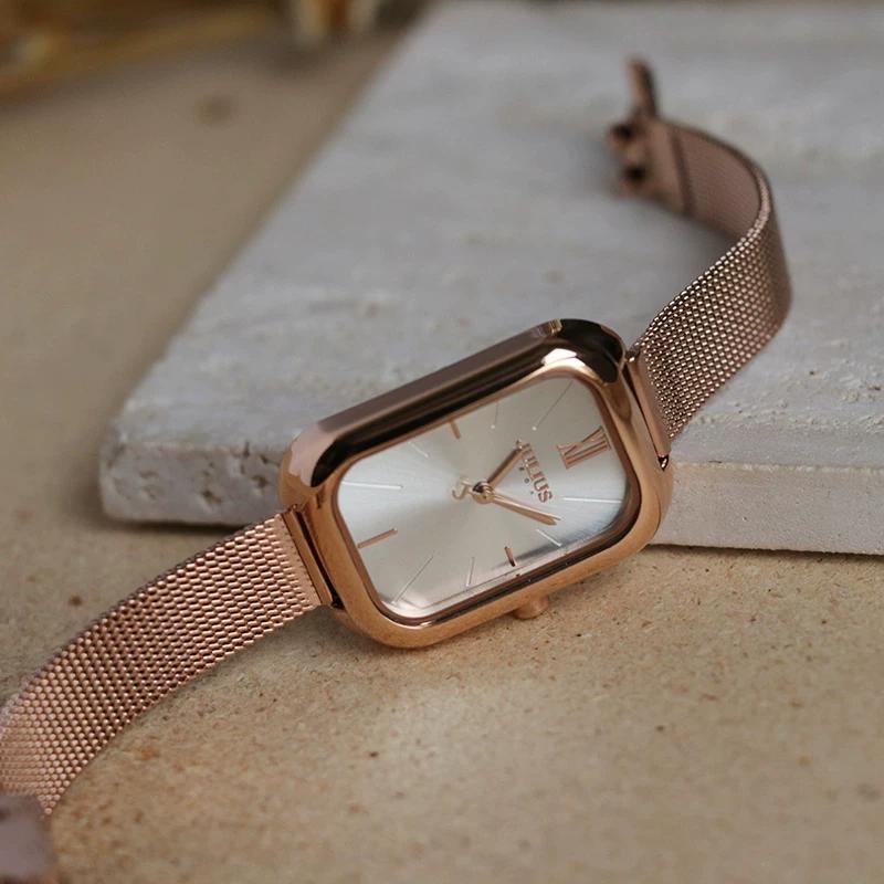 Julishi Women's Watch, Simple and Elegant Oval Design, Suitable for Students, Vintage Style, Suitable for Interviews and Exams, Quartz Ladies' Watch