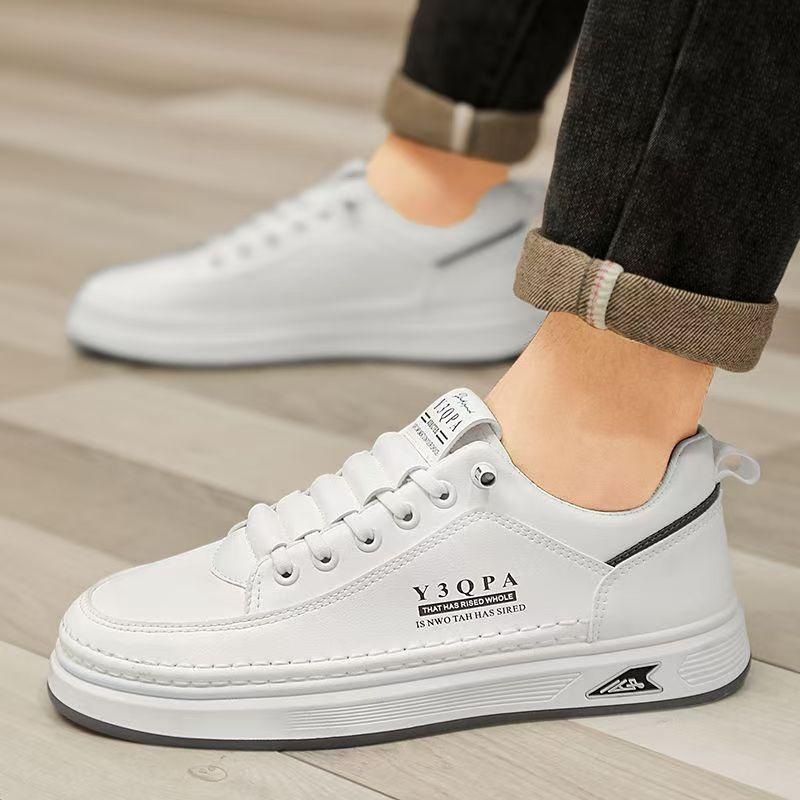 New spring and autumn men's shoes sports and leisure shoes men's board shoes British leather shoes trend versatile lazy foot cover shoes