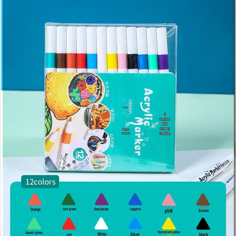 80-Color Water-Based Acrylic Markers for Kids' Graffiti and DIY Painting