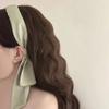 Solid Color Ribbon Hair Band Bow Hair Hoop Elegant Bow Headband  Girls