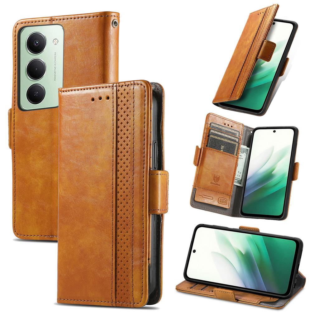 CASENEO For Xiaomi Redmi 15 5G (Global) (169mm) Phone Cases PU Leather Cover Stand with RFID Blocking Wallet
