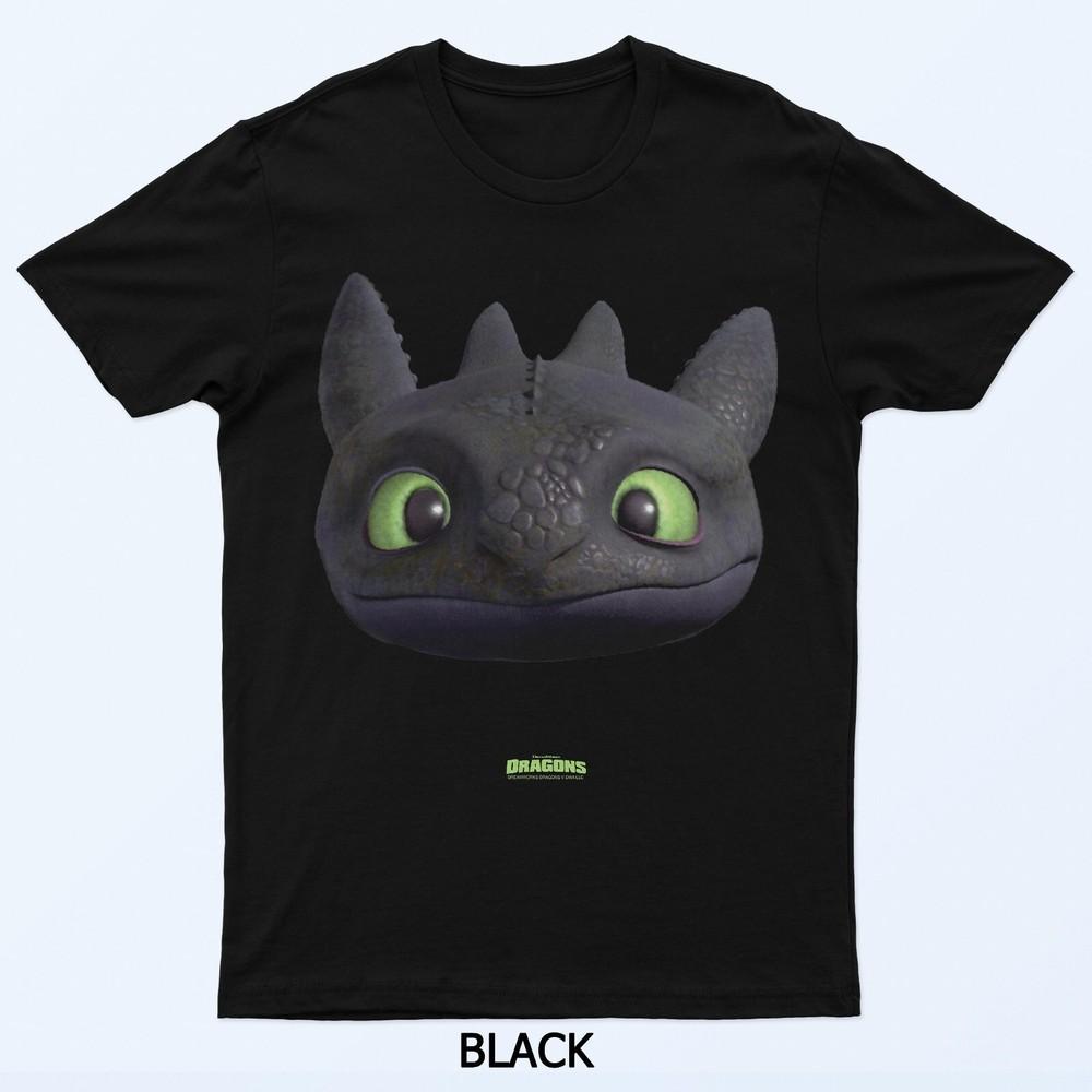 DreamWorks Dragons Toothless Night Fury Big Face Costume 3D T-Shirt